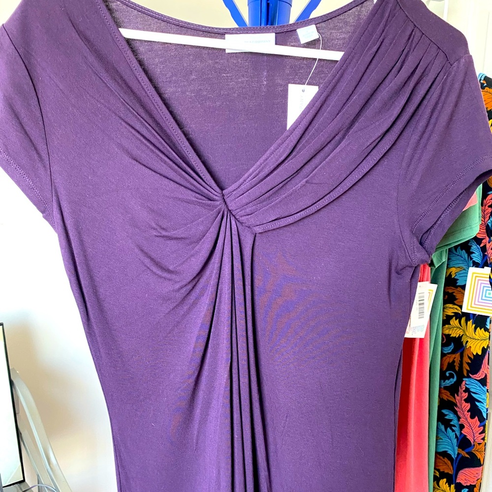 Purple Gathered Tee